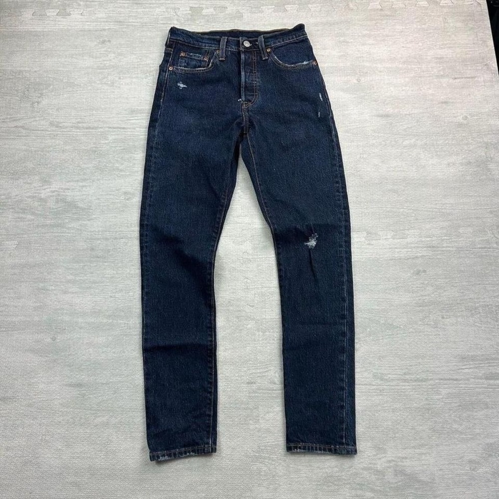 Levi's Premium 501 Jeans Mens 25x30 Dark Wash Denim Big E Regular Straight Pants
